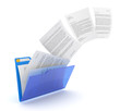 Illustration: Documents uploading. Documents uploading.