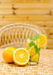 glass of limonade with oranges glass of limonade with oranges