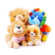 Photo: Plush toy animals isolated on a white background Plush toy animals isolated on a white background