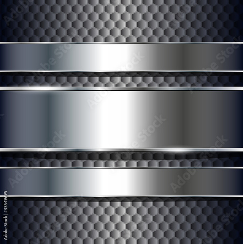 Vector: Abstract background metallic banners. Abstract background metallic banners.