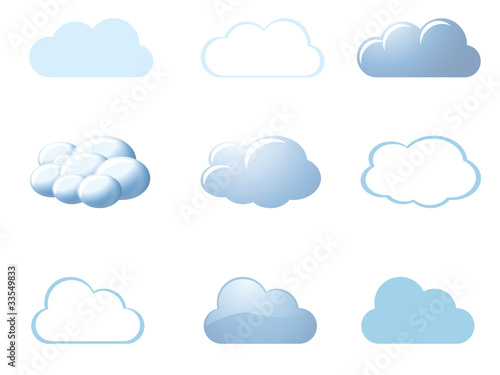 Vektor: Weather icons - clouds Weather icons - clouds