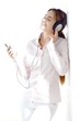 Photo: young girl listening music young girl listening music