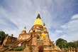Buddha Status at Wat Yai Chaimongkol, Ayutthaya, Thailand Buddha Status at Wat Yai Chaimongkol, Ayutthaya, Thailand