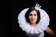 Woman in paper crown