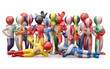 European Union. People in color of national flag. European Union. People in color of national flag.