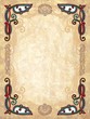 Vintage frame in grunge background