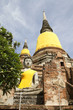 Buddha Status at Wat Yai Chaimongkol, Ayutthaya, Thailand