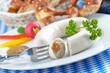 Typisches bayerisches Weißwurstfrühstück