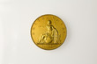 Gilt experimental pattern penny of King George III, reverse Gilt experimental pattern penny of King George III, reverse