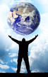 Planet Earth in hand