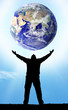 Planet Earth in hand