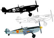 Propeller fighter plane from World War II