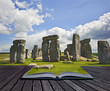 Creative concept of Stonehenge a megalithic monument built aroun