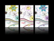 Set of flower backgrounds with place with your text.