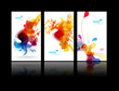 Set of abstract colorful splash illustrations. Set of abstract colorful splash illustrations.