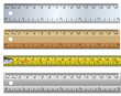 vector set of rulers and measuring tape