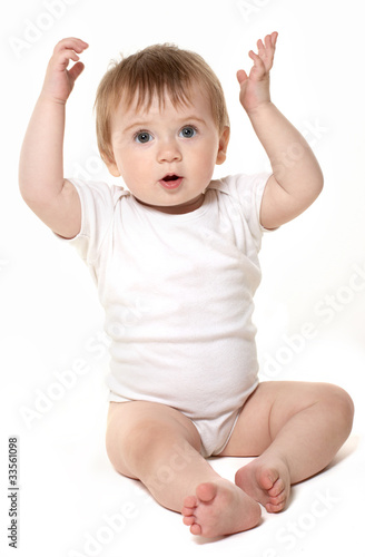 Foto: Portrait of a beautiful happy baby Portrait of a beautiful happy baby