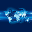 Vektor: Globale Welt und Business Globale Welt und Business