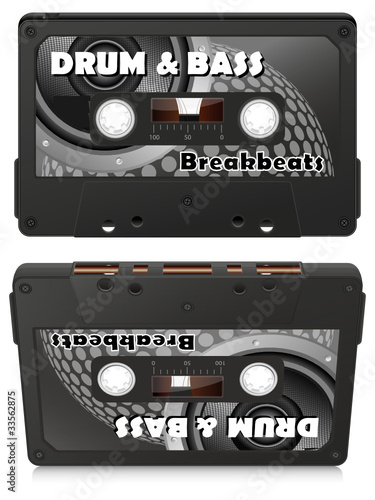 Vektor: Kassette, Musikkassette, Audiokassette, Tonkassette Kassette, Musikkassette, Audiokassette, Tonkassette