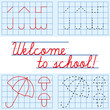Welcome to school card, vector illustration