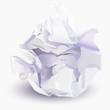 Vector: Crumpled sheet of paper to paper ball, vector illustration Crumpled sheet of paper to paper ball, vector illustration