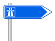 Panneau bleu direction autoroute Panneau bleu direction autoroute
