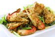 Stirred Fried Crab with Garlic, Pepper, Curry Powder.