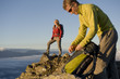 climber on the summit of emotions