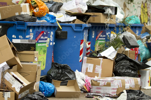 Photo: Stack of garbages Stack of garbages