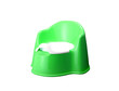 green potty on white background