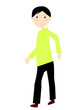 歩く男性