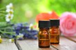 essential oil with herbs