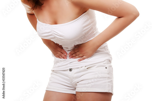 Photo: Woman with stomach issues Woman with stomach issues