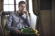 Fashionable man sitting