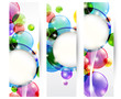 Set di tre banners - Set of three headers with bubbles Set di tre banners - Set of three headers with bubbles