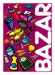 Bazar, solderie, discount, promo, magasin, commerce, objet