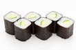 Maki sushi rolls with cucumber