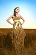 woman in wheat field woman in wheat field