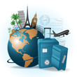 Vettoriale: Travel background Travel background