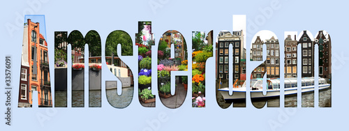 Photo: Amsterdam with different tourist spots Amsterdam with different tourist spots
