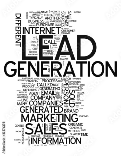Illustration: Word Cloud "Lead Generation" Word Cloud "Lead Generation"