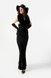 Young woman in black Young woman in black