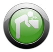 Green Metallic Orb Button 