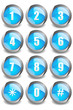 Blue Numbers Buttons