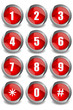 Red Numbers Buttons