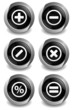Math Symbol Black Button