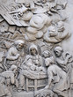 Holy Family, carved in stone on the monument