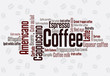 Wordcloud of coffee