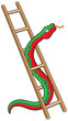 Snake and ladder vector illustration
