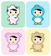 Vector: Cute animal costume Cute animal costume